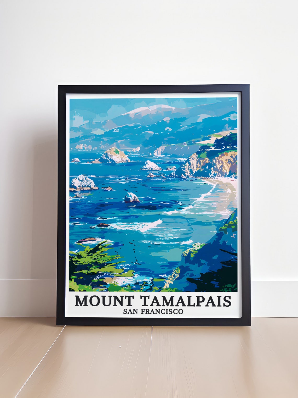 Mount Tamalpais San Francisco Pacific Coastline Cliffs View Poster - Image 4
