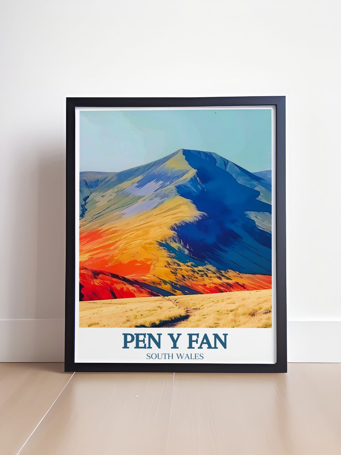 Pen Y Fan South Wales Autumn Peak Landscape Travel Poster Scenic Art - Image 4