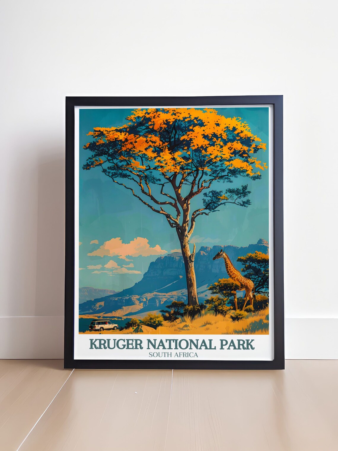 Kruger National Park Giraffe Safari Sunset South Africa Poster - Image 4