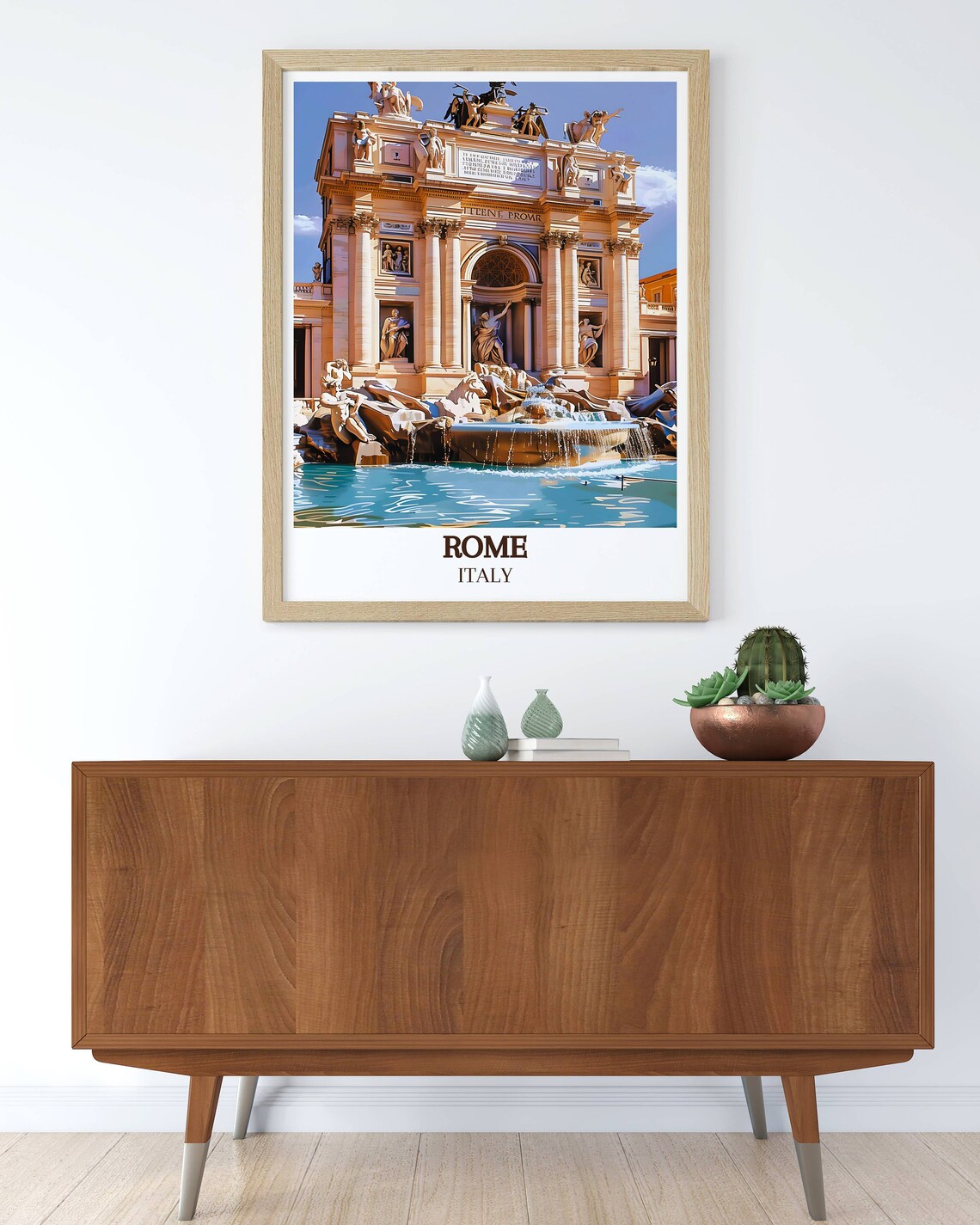 Trevi Fountain Rome Italy Baroque Fountain Sculptures Poster - Image 3