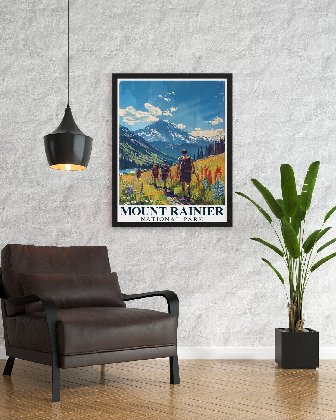 Mount Rainier Travel Print, Paradise Meadows Decor - Image 3