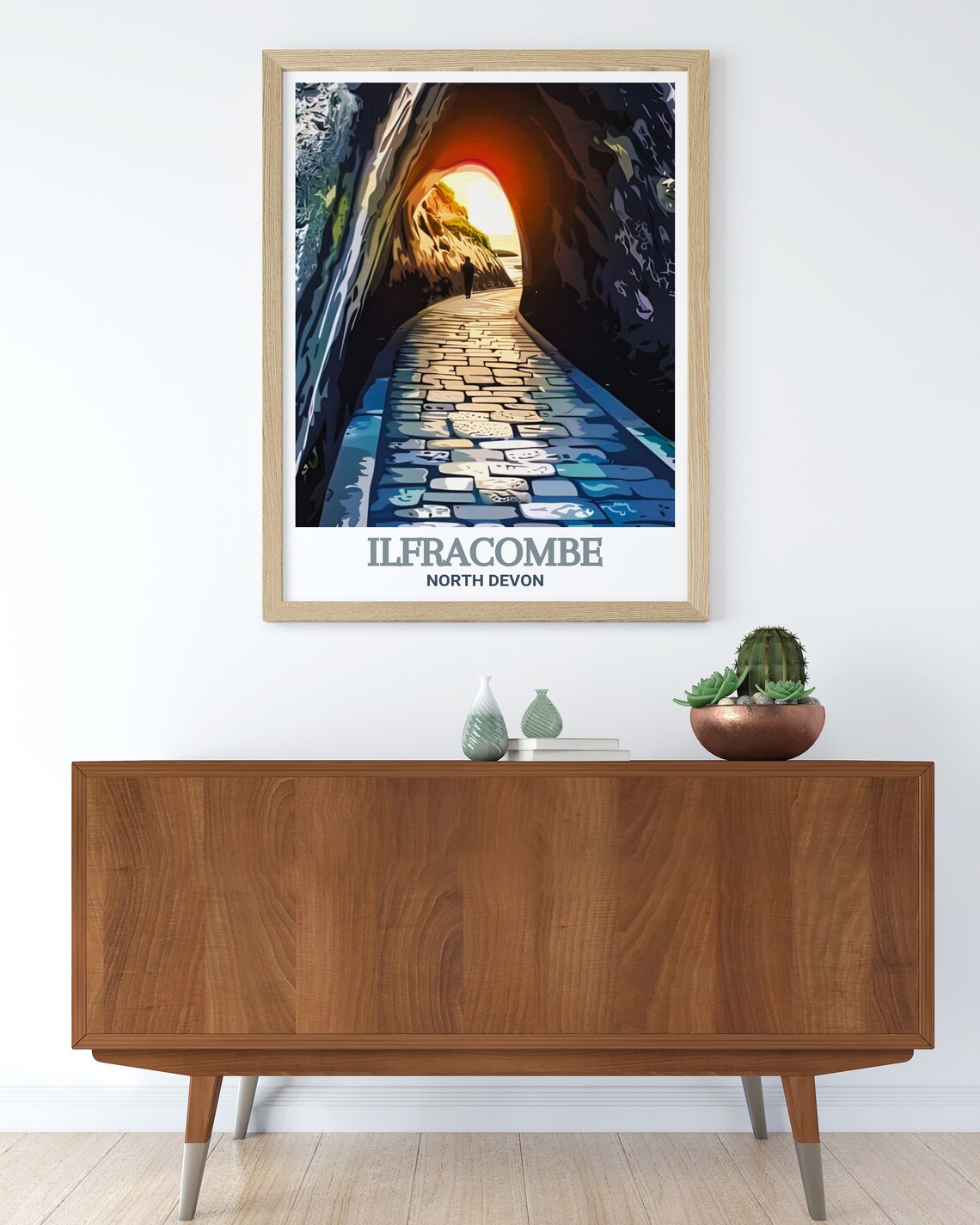 Ilfracombe North Devon Tunnels Beaches Dramatic Rock Tunnel Walk Poster - Image 3