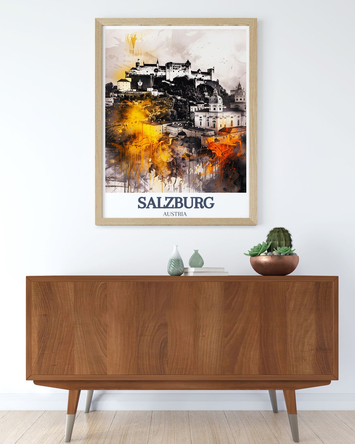 Salzburg Posters Prints Of Hohensalzburg Fortress And Mirabell Palace Wall Art Of Hohensalzburg Fortress And Mirabell Palace - Image 2