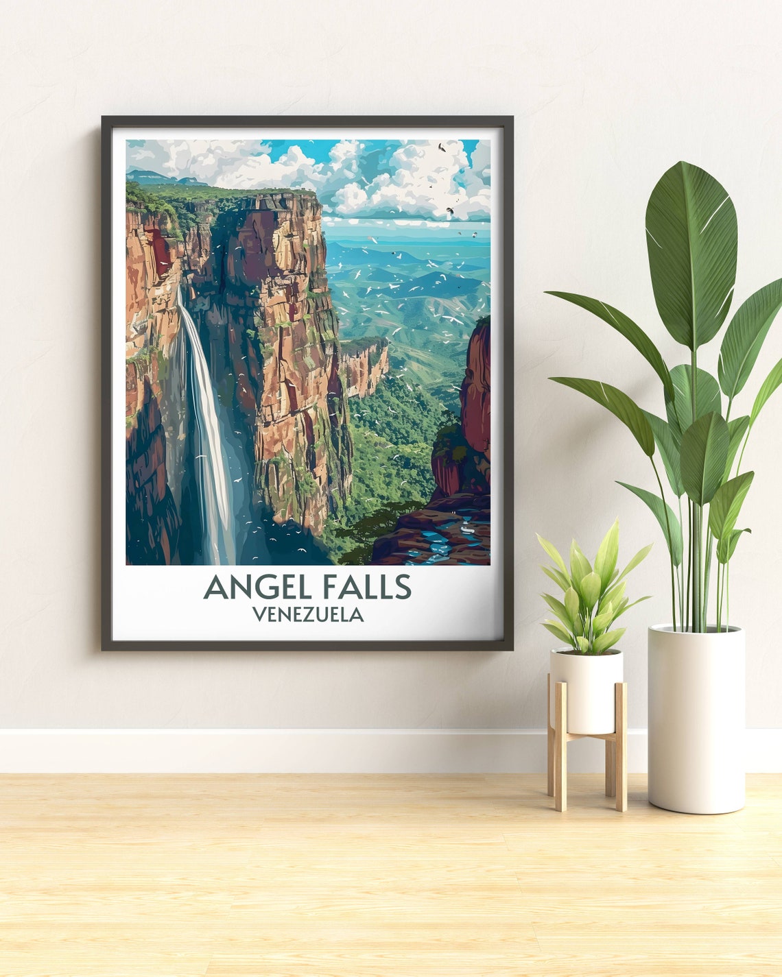 Angel Falls Tepui Cliff Waterfall Canaima Venezuela Travel Poster - Image 2
