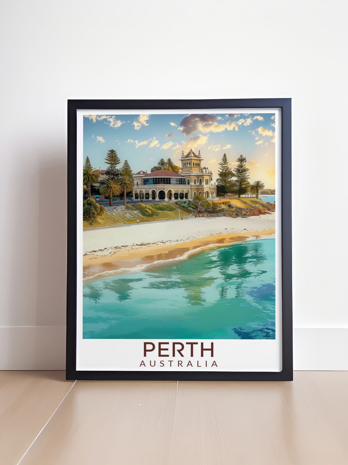 Perth Australia Cottesloe Beach Pavilion Turquoise Shore Poster - Image 4