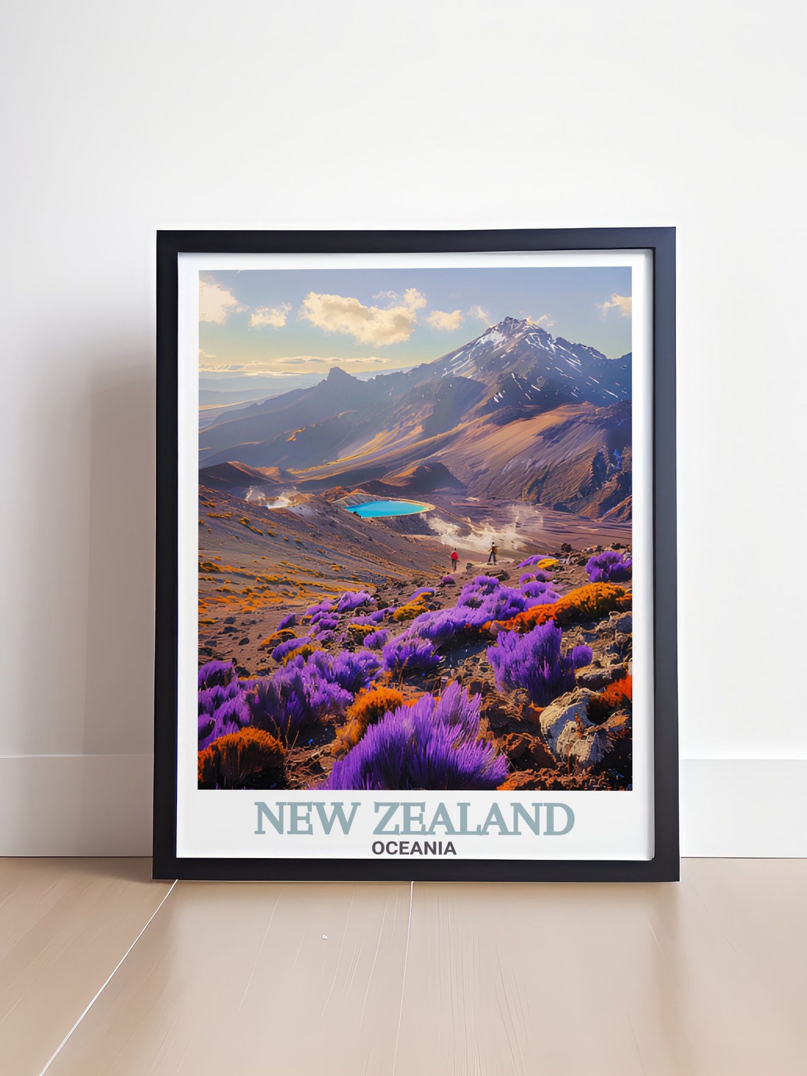 New Zealand Art Collection Tongariro National Park Posters New Zealand Travel Poster New Zealand Travel Prints - Image 4