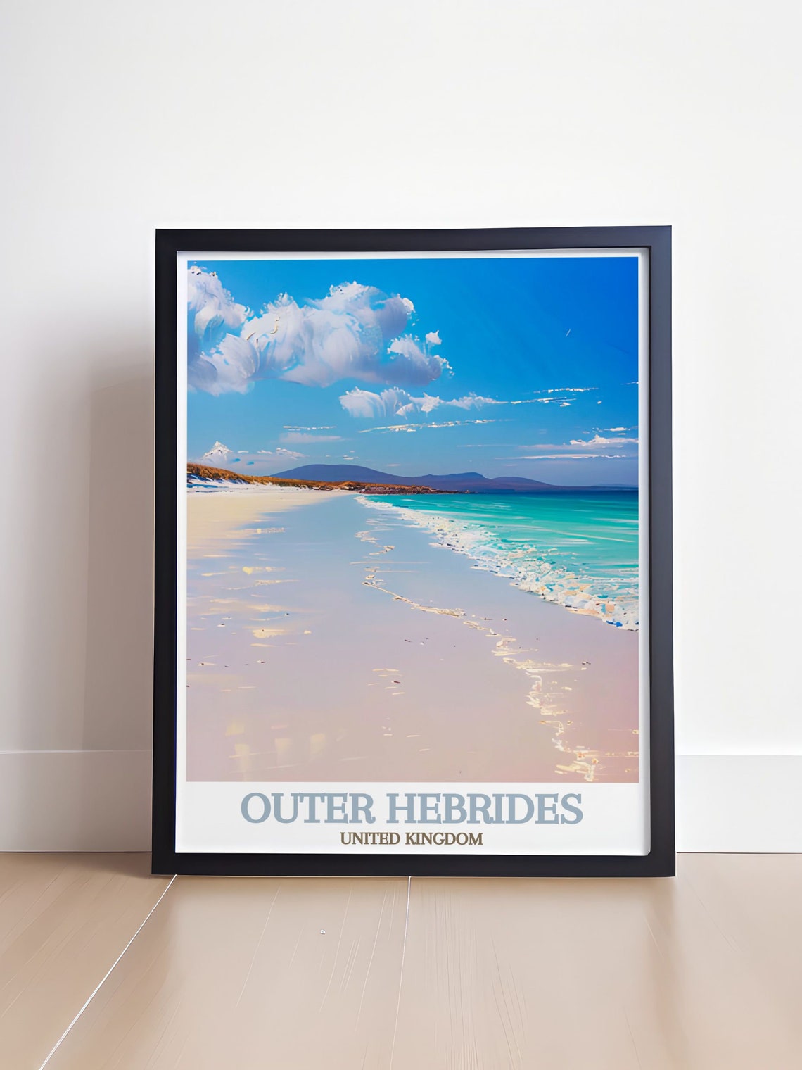 Outer Hebrides Luskentyre Beach White Sands Luminous Glow Poster - Image 4
