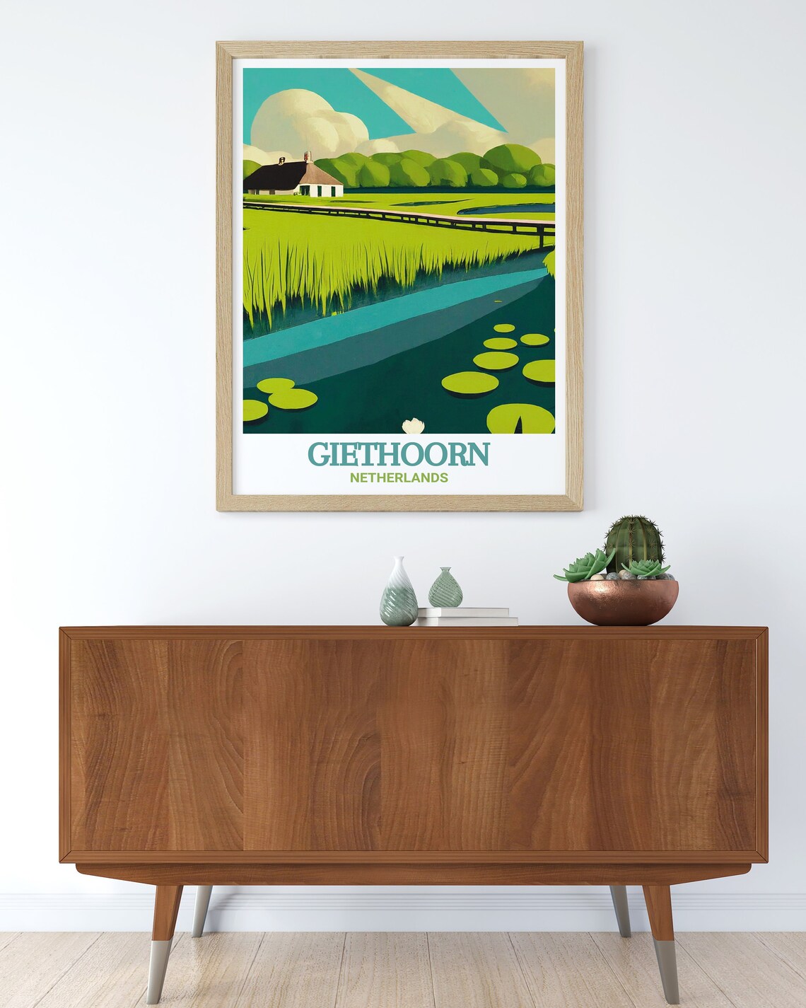 Giethoorn Netherlands Wetland Boardwalk Lily Pads Nature Poster - Image 3