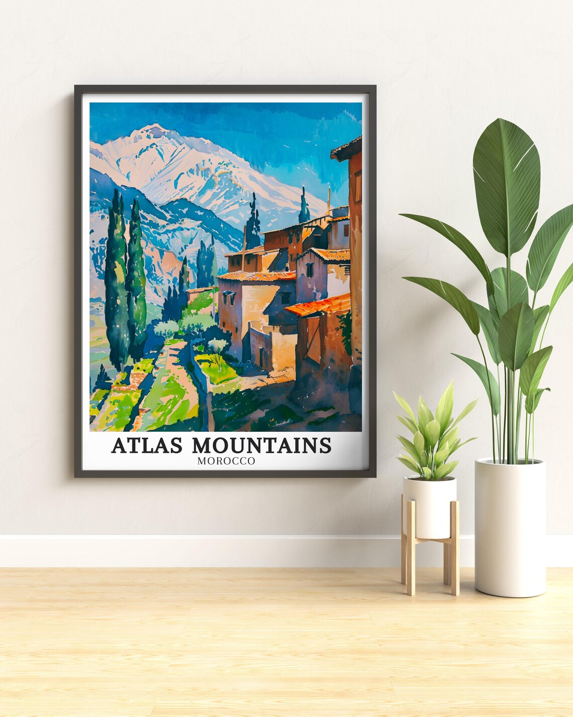 Atlas Mountains Travel Poster Berber Villages Berbers Art Morocco Wall Dcor - Image 3