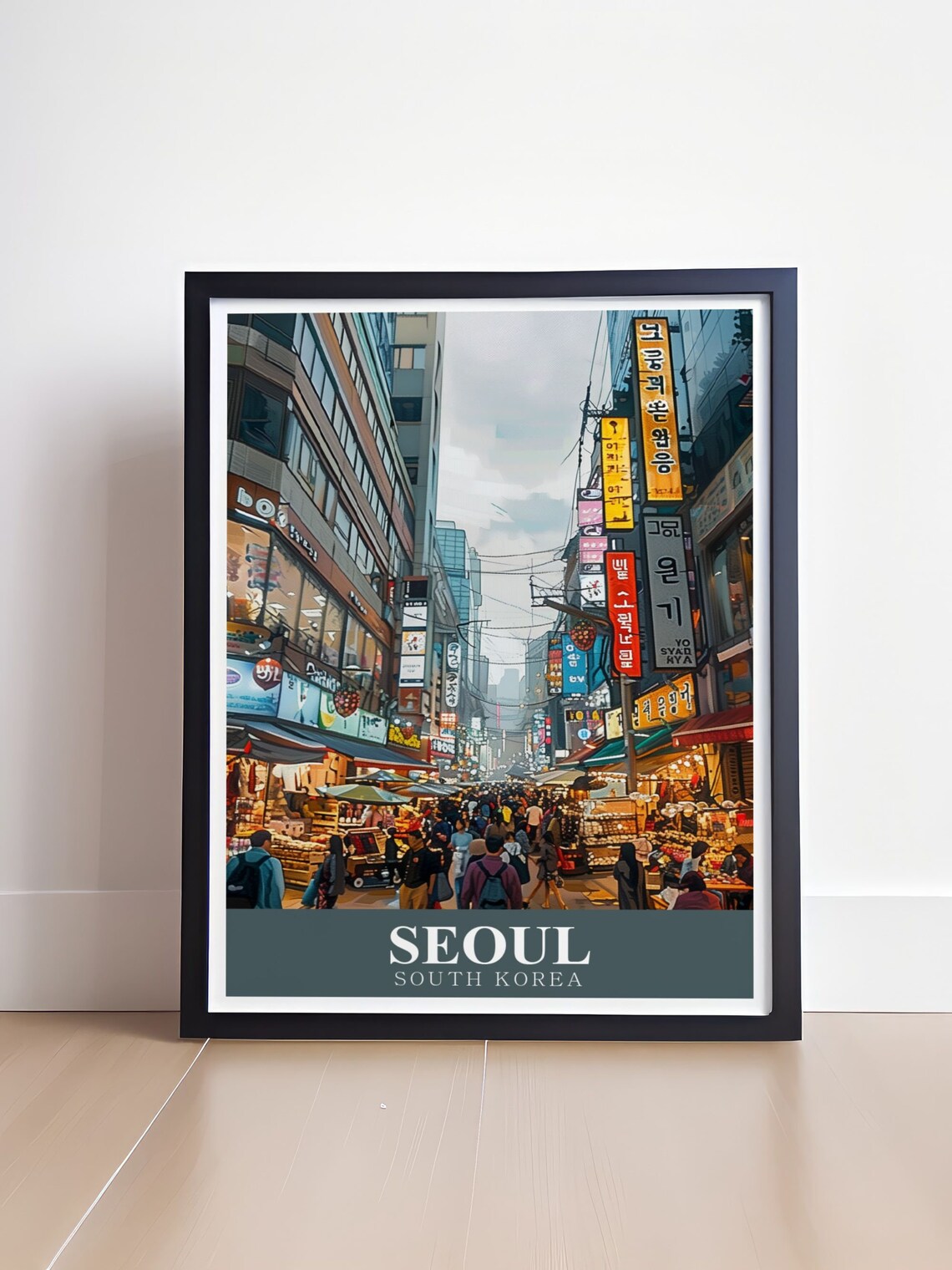 Seoul Myeongdong Shopping Street Travel Poster - Image 4