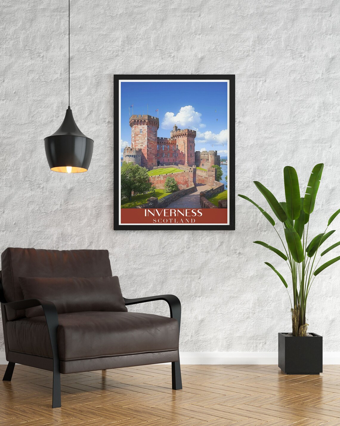 Inverness Castle Print Scotland Travel Poster Iconic Highland Landmark Art Historic Inverness Castle Print Scotland Heritage Art - Image 2