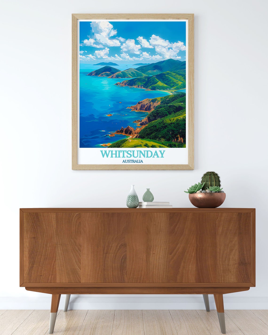 Whitsunday Scenic Great South Molle Island Coastline Travel Poster - Image 2