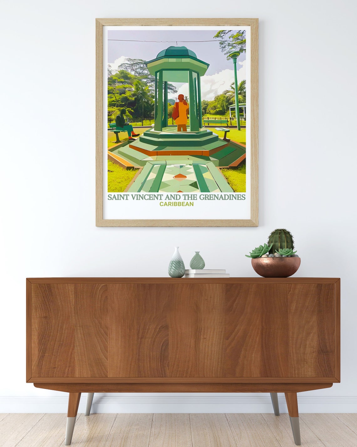 Saint Vincent And The Grenadines Botanic Gardens Gazebo Travel Poster - Image 2