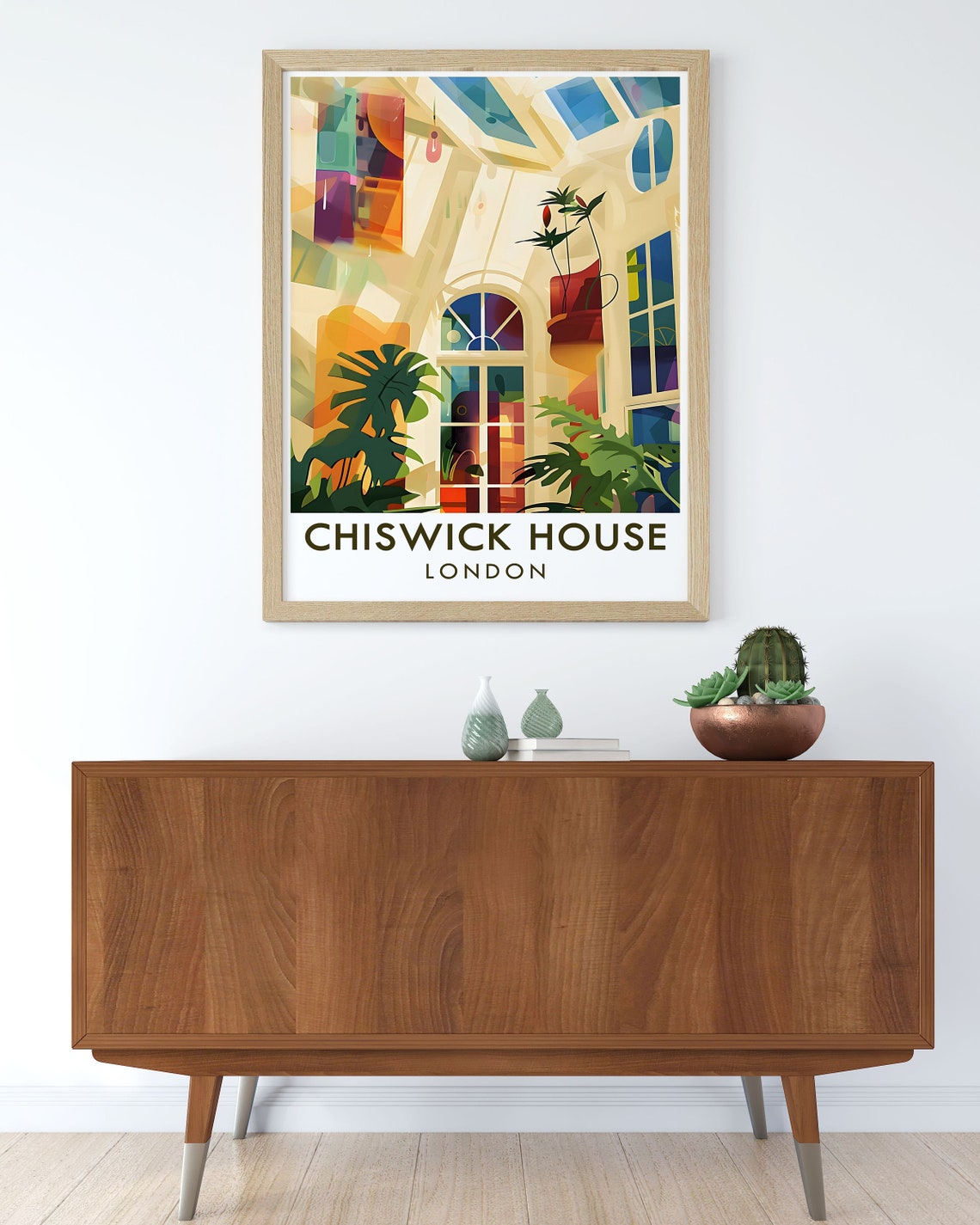 Chiswick House Glasshouse Abstract Sunlit Conservatory Poster - Image 3
