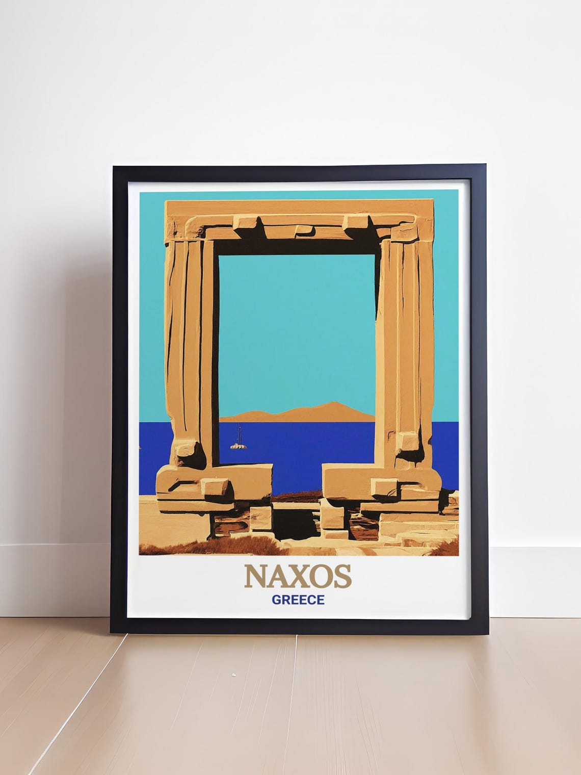 Naxos Greece Portara Ancient Temple Gate Aegean Sunset Poster - Image 3