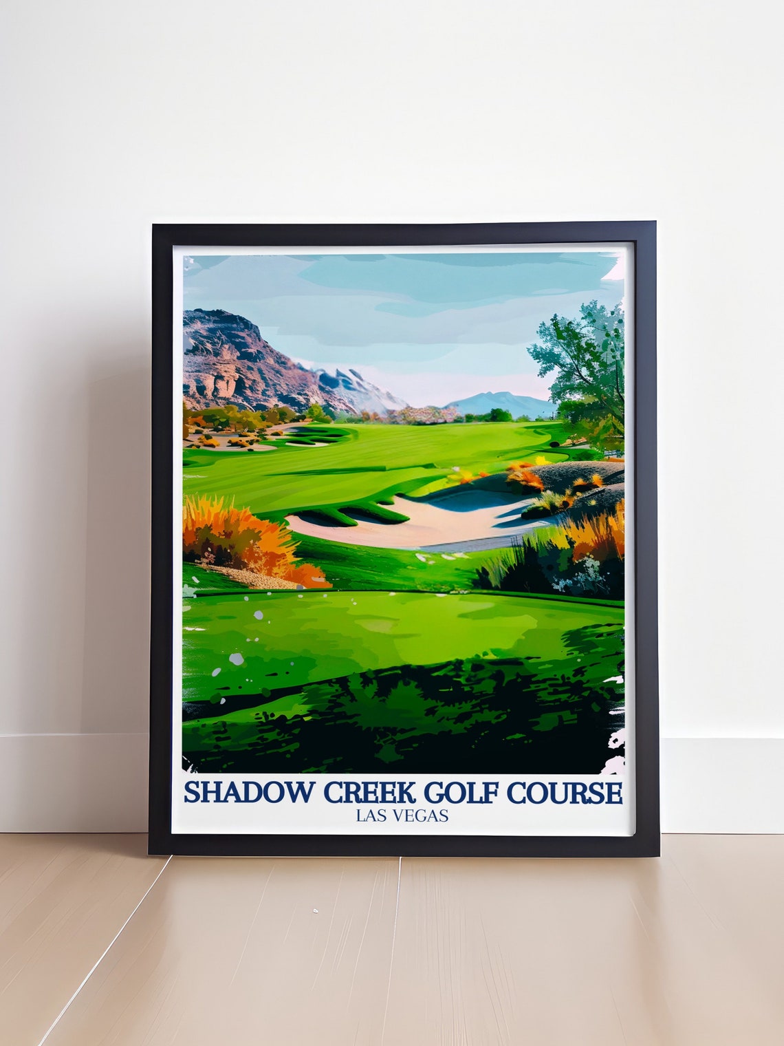 Shadow Creek Golf Course Las Vegas Desert Bunker Fairway Art Poster - Image 4