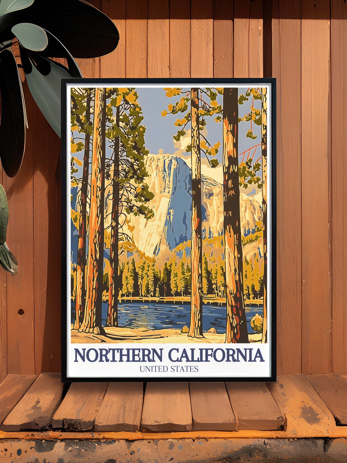 Northern California Travel Print Redwood And Yosemite National Park Art Northern California Posters California Wall Art - Image 2