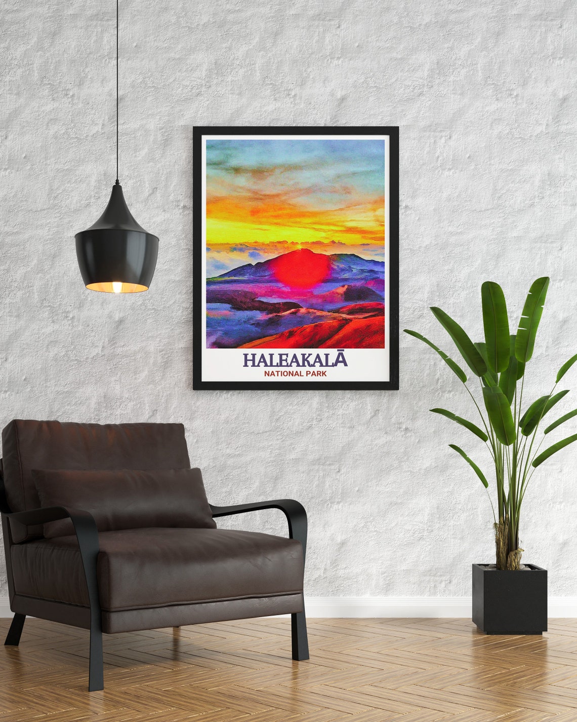 Haleakalā National Park Volcano Sunrise Colorful Sky Travel Poster - Image 3