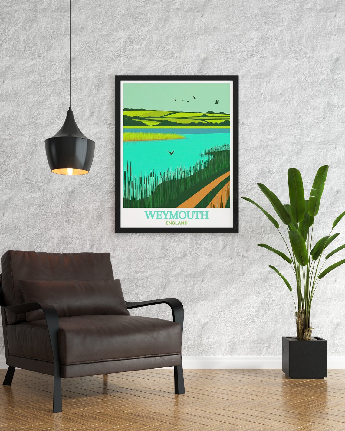 Weymouth England Radipole Lake Nature Reserve Birding Travel Poster - Image 3