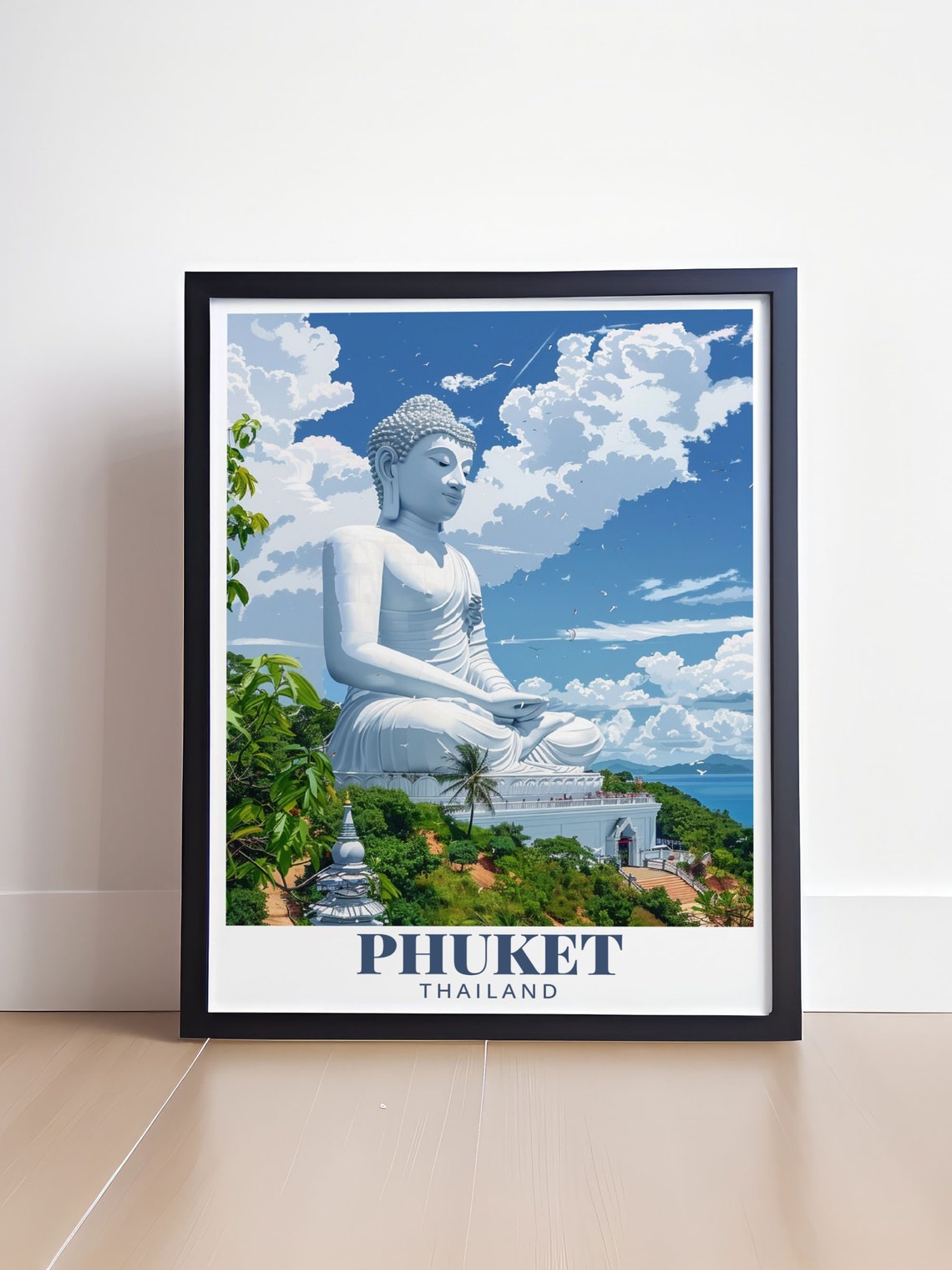 Phuket Big Buddha Serene Hilltop Overlook Thailand Travel Poster - Image 4