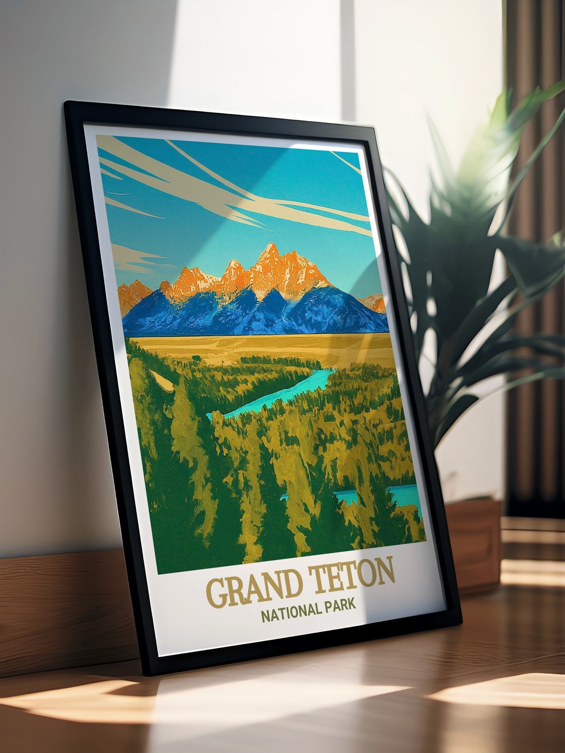 Grand Teton National Park Snake River Overlook Mountains Poster - Image 2