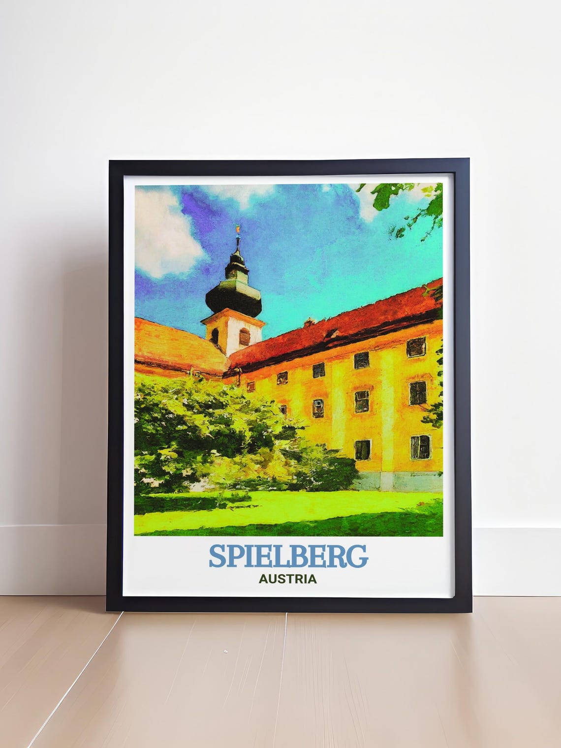Spielberg Austria Seckau Abbey Yellow Baroque Building Poster - Image 4