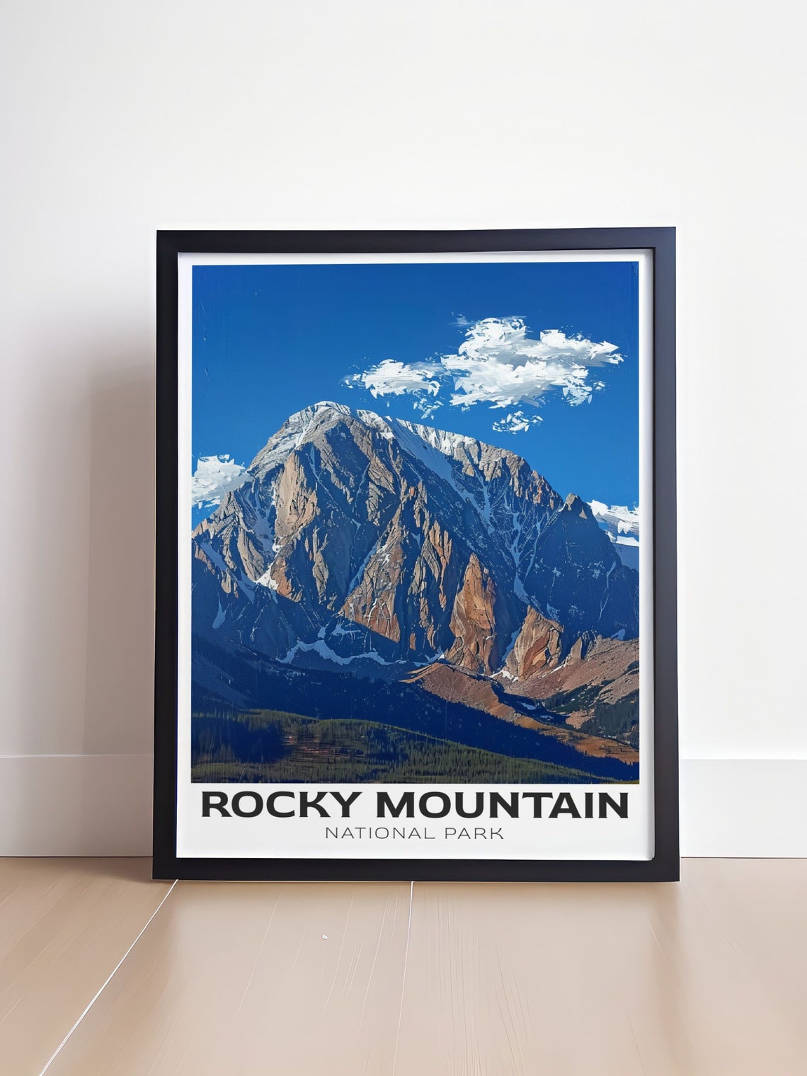 Rocky Mountain National Park Summit Blue Sky Day Travel Art Poster - Image 4