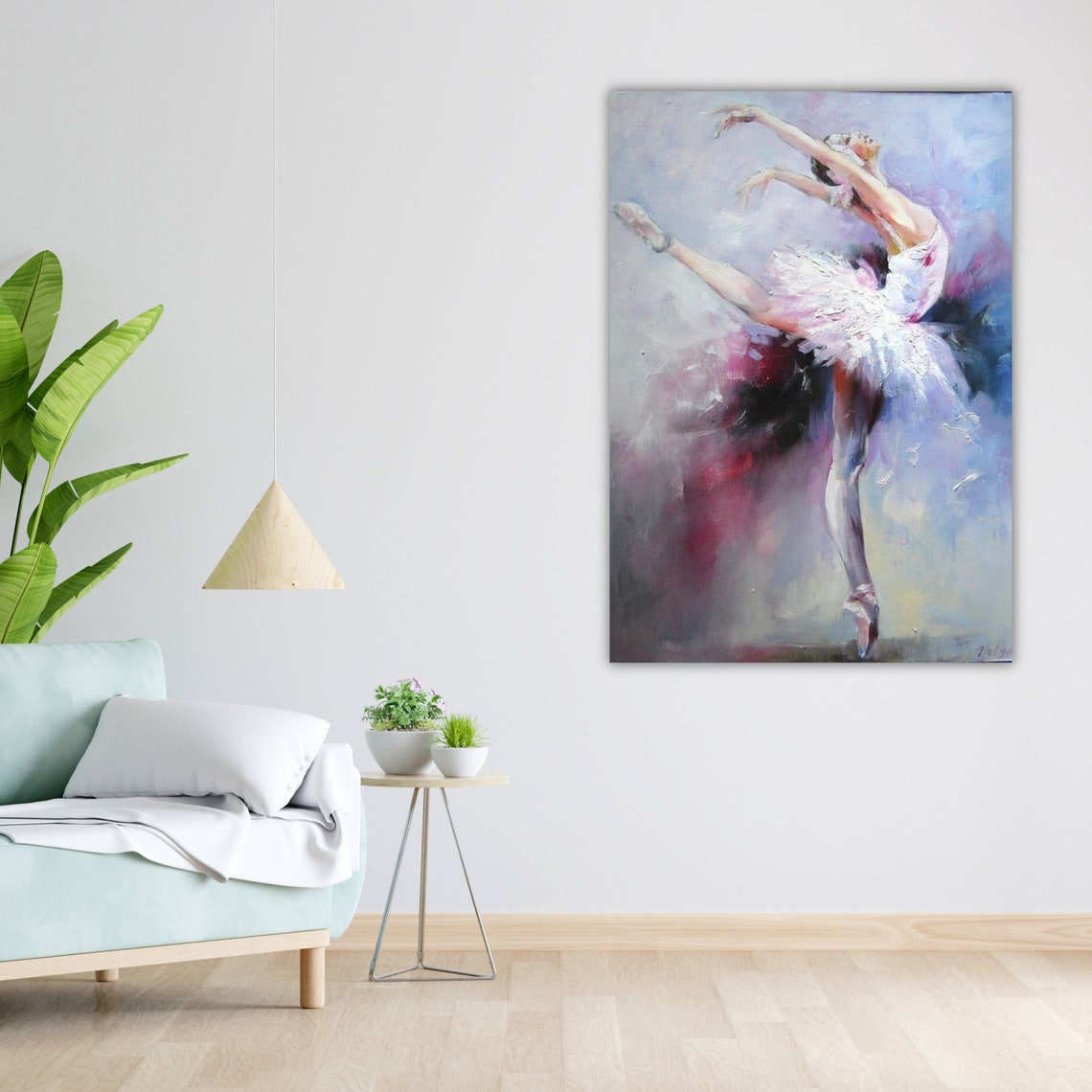 Ballerina Oil Painting On Ballet Dancer Artwork Dance Studio Wall Decor Gift For Ballerina Ballet Lover Gift - Image 2