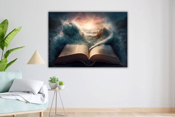 Floral Bible Art Christian Wall Decor Scripture Quote Religious Gift Botanical Bible Verse Inspirational Home Decor