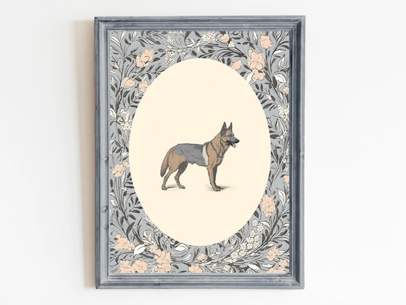 German Shepherd, Modern Travel Poster