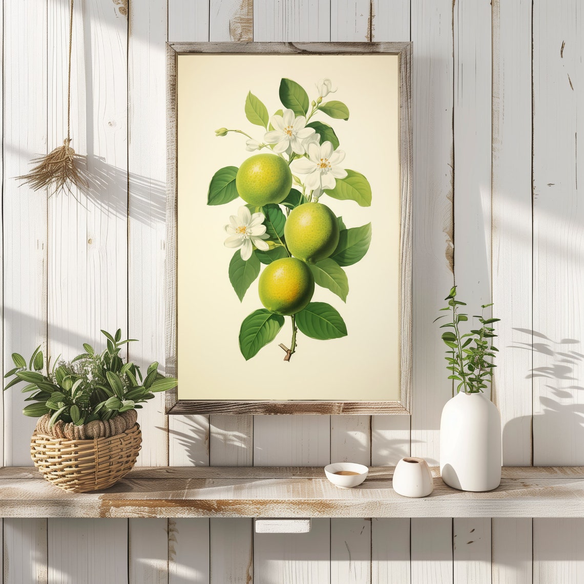 Vintage Limes Poster Print, Retro Citrus Artwork - Image 4