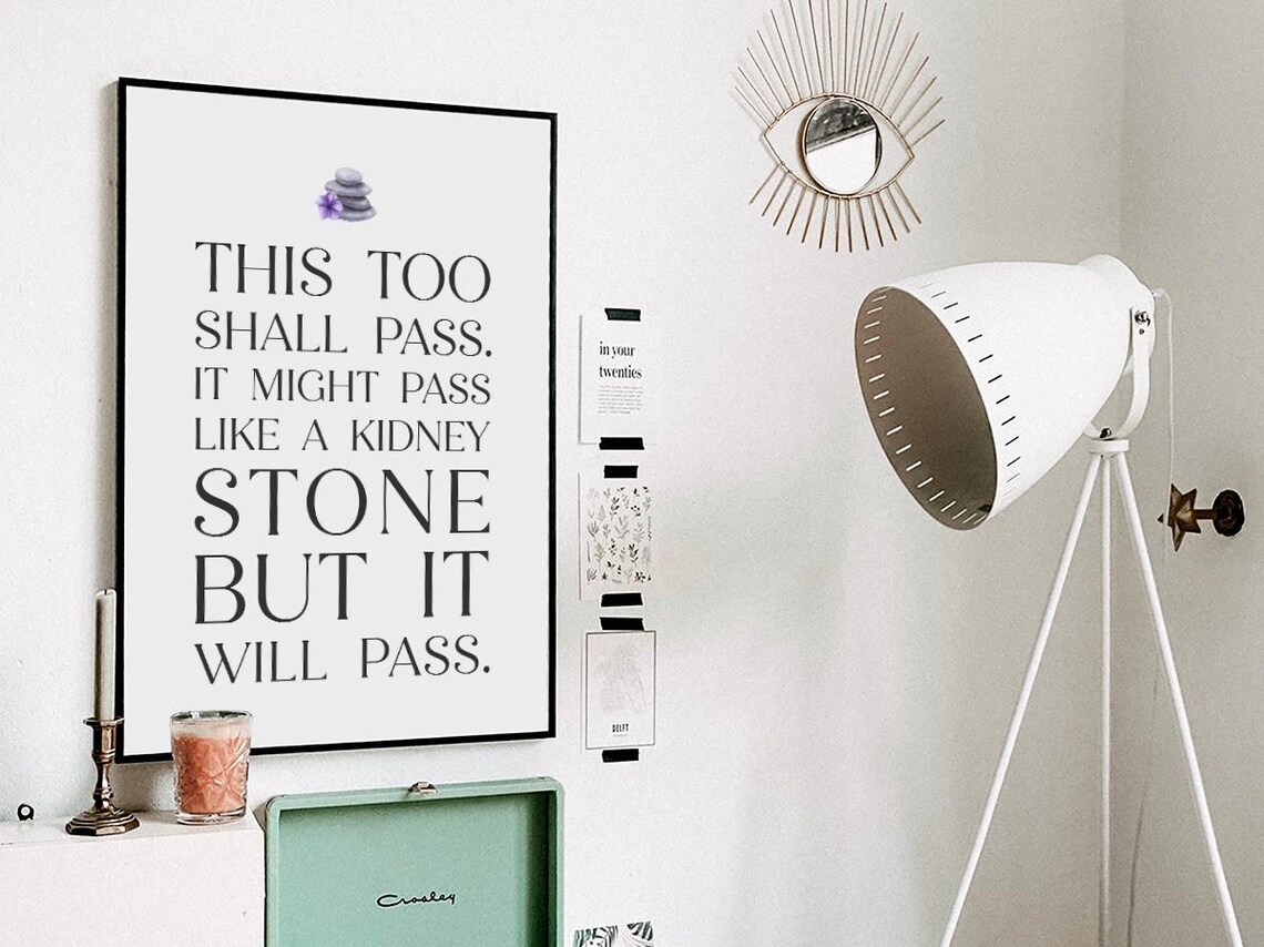 This Too Shall Pass Quote, Self Care Wellness - Image 3