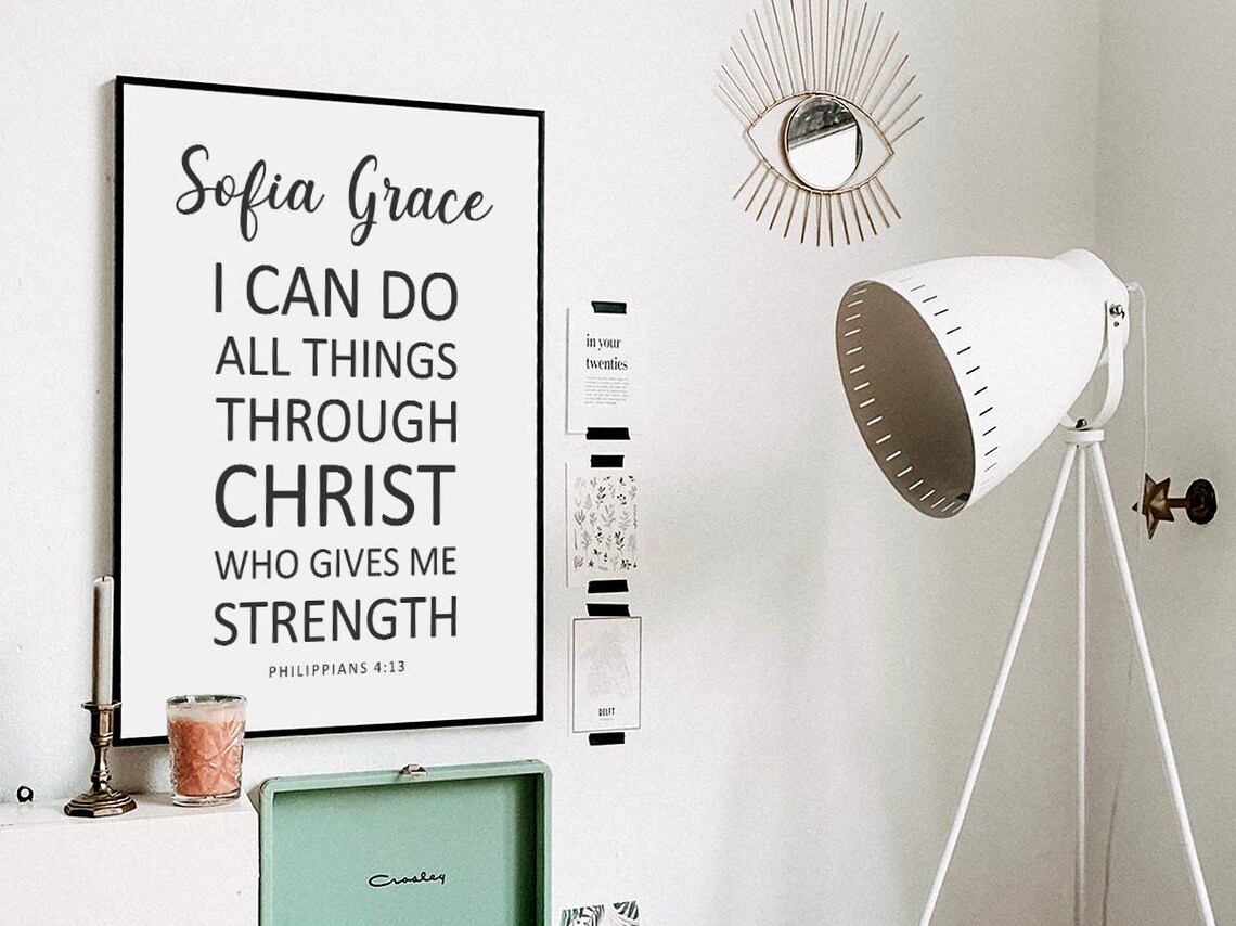 Philippians 4 13 I Can Do All Things Through Christ Custom Poster - Image 3
