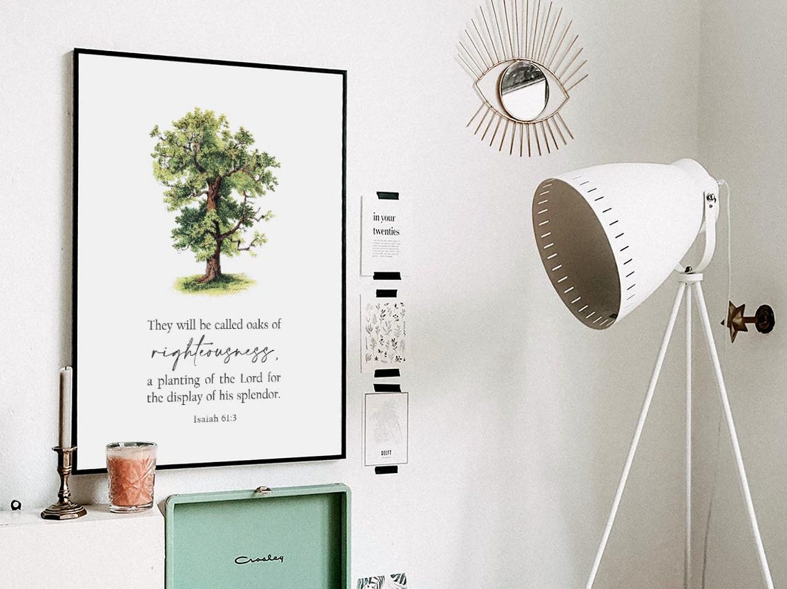 They Will Be Called Oaks Bible Verse Art Print - Image 3