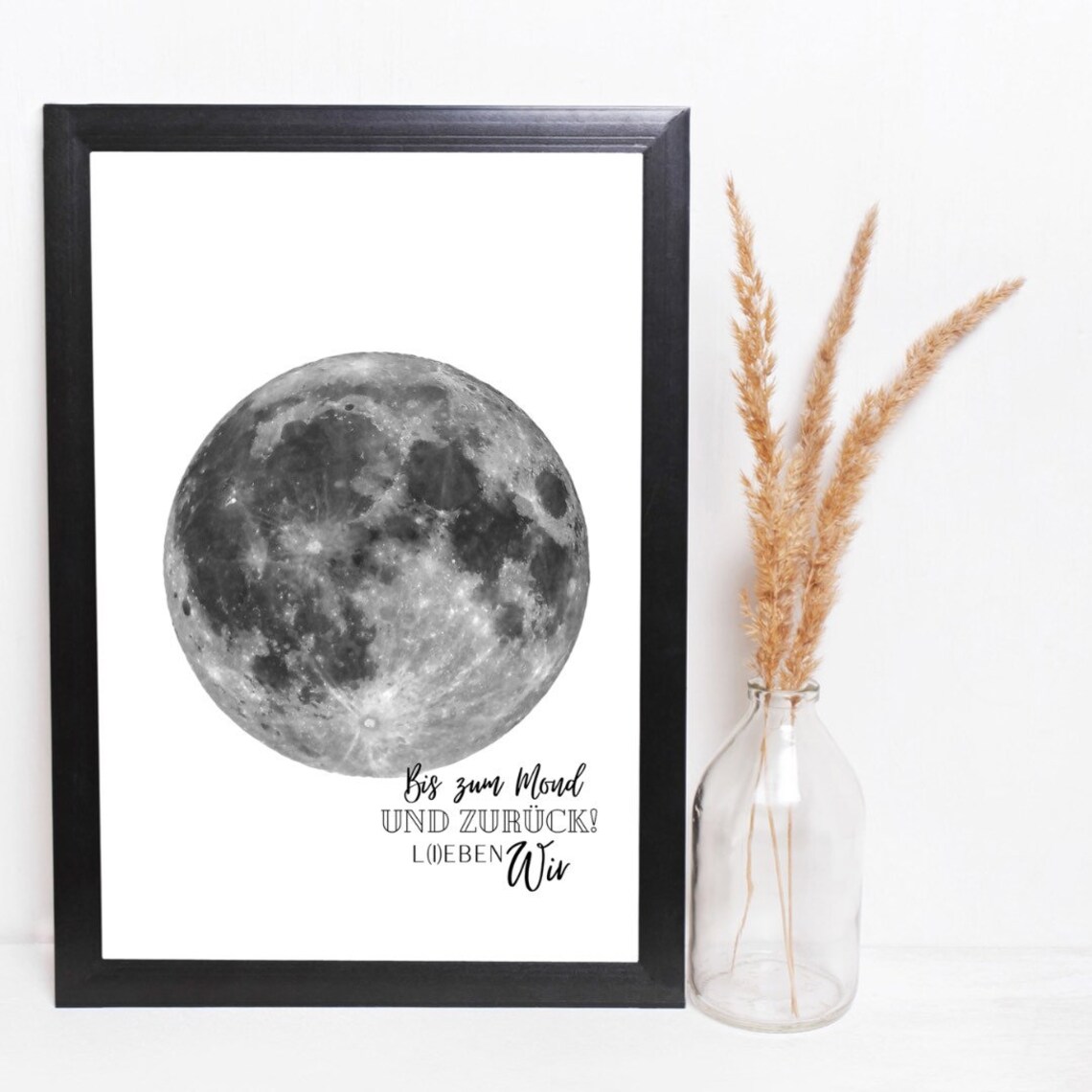 To the Moon and Back Full Moon Photography Love Quote Poster - Image 3