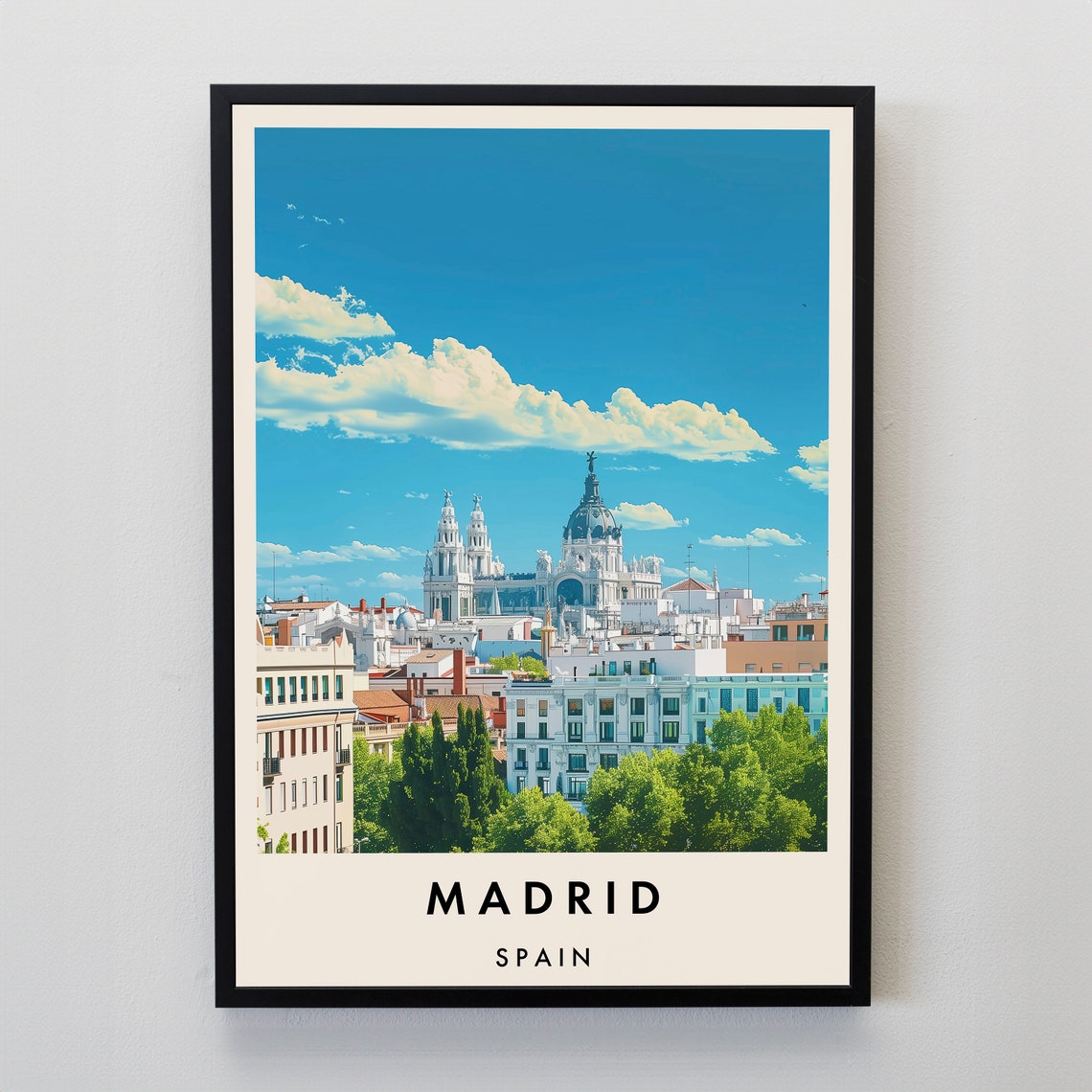 Madrid Travel Print Wall Art Madrid Madrid Print Madrid Travel Poster Madrid Gift Art Madrid Travel Art Travel Gift