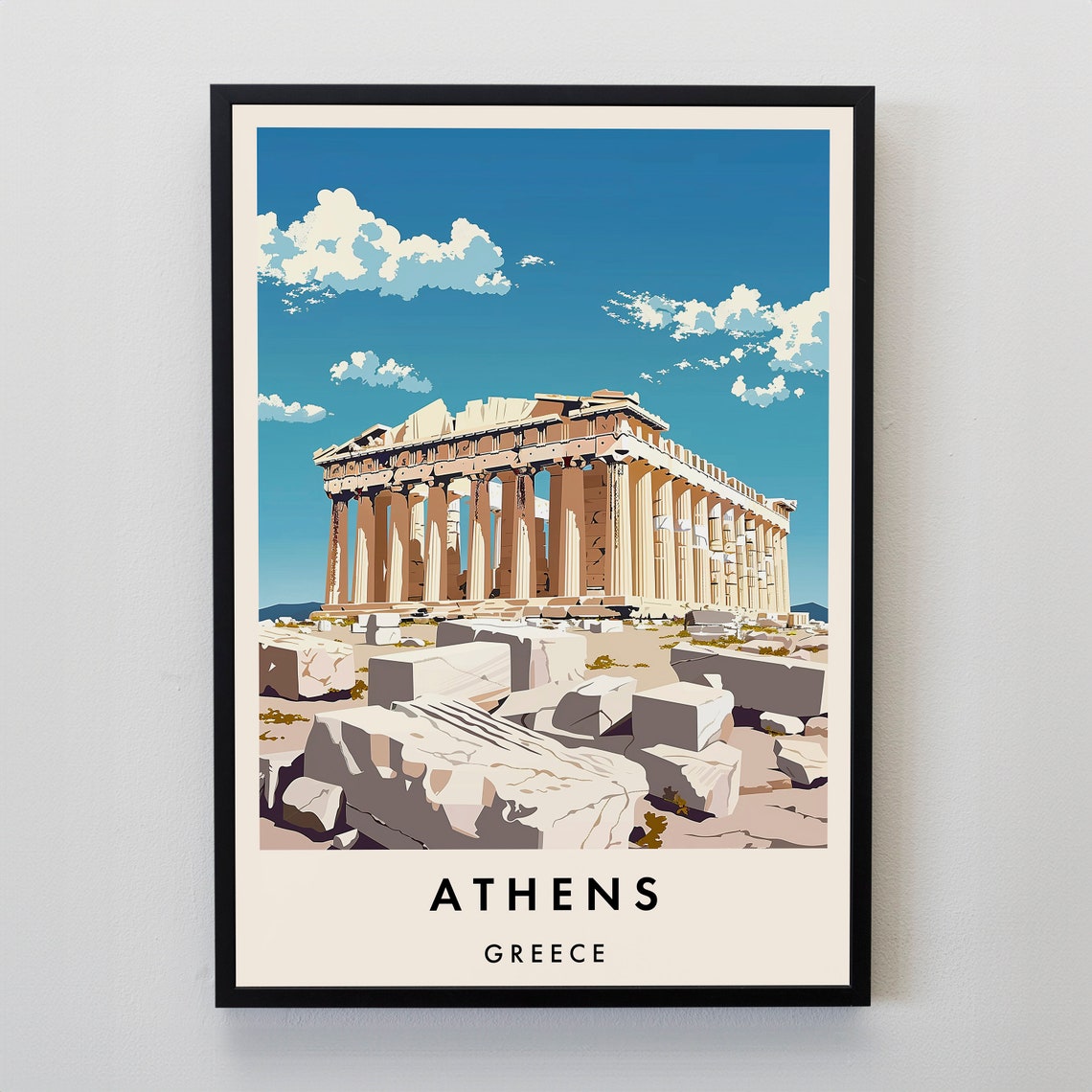 Athens Travel Print Wall Art Athens Athens Print Athens Travel Poster Athens Gift Art Athens Travel Art Travel Gift