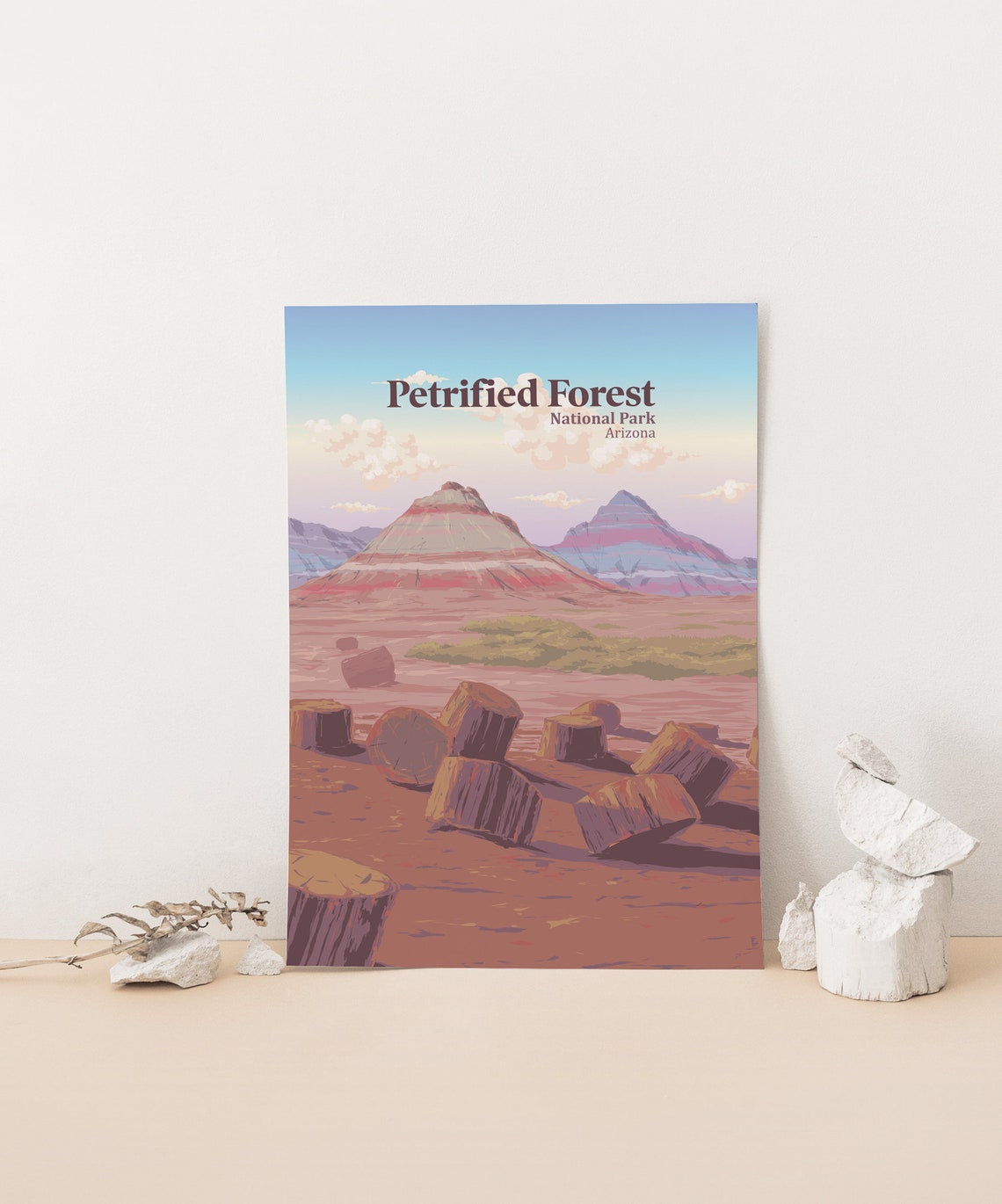 Petrified Forest National Park Arizona Painted Desert Logs Poster - Image 4