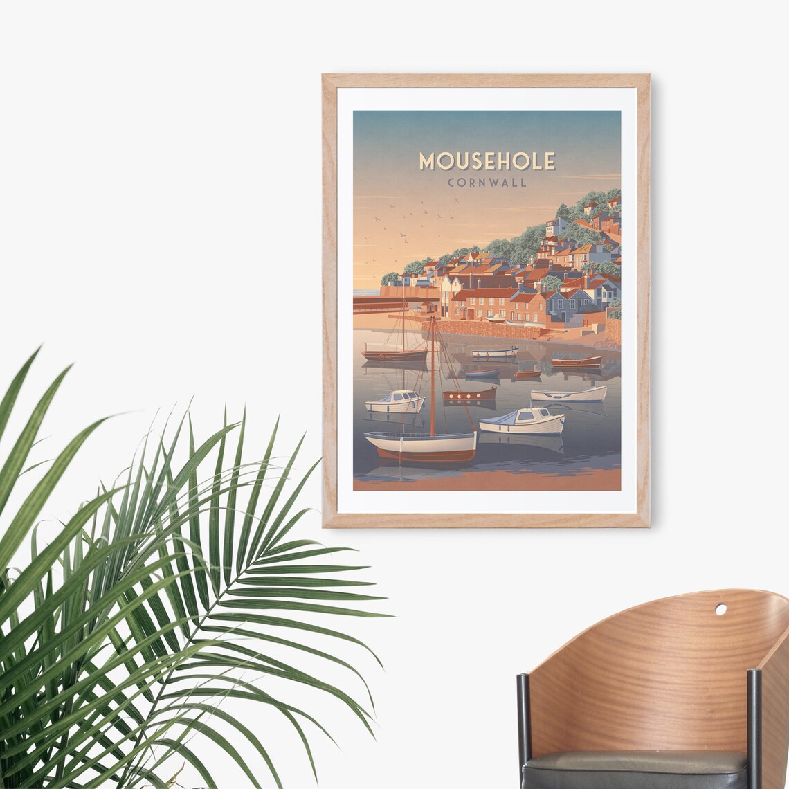 Mousehole Travel Poster, Cornwall Coastal Village - Image 3