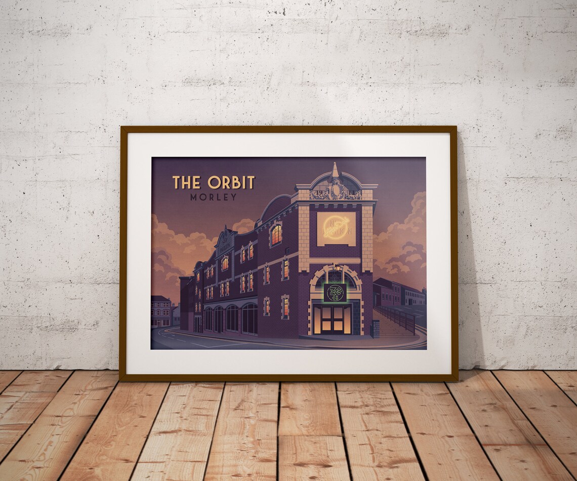 The Orbit Afterdark Nightclub Travel Poster, Morley Leeds - Image 4
