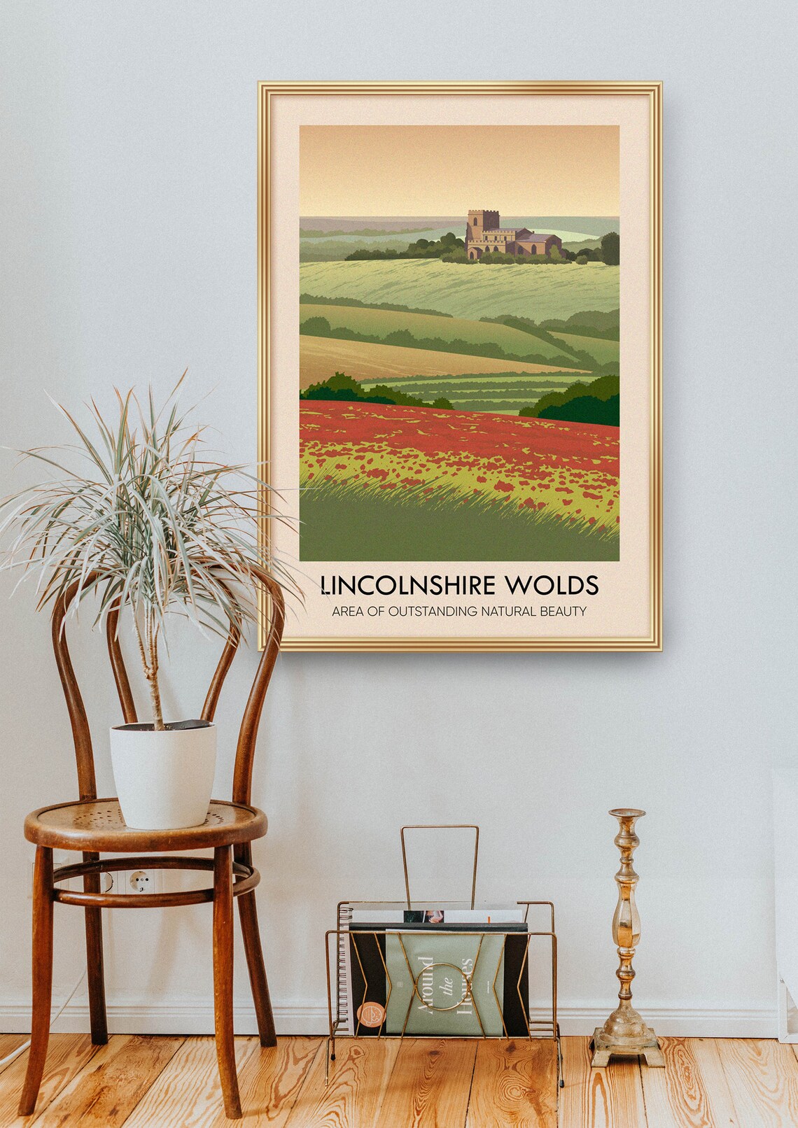 Lincolnshire Wolds Vintage Travel Poster, British Countryside - Image 2