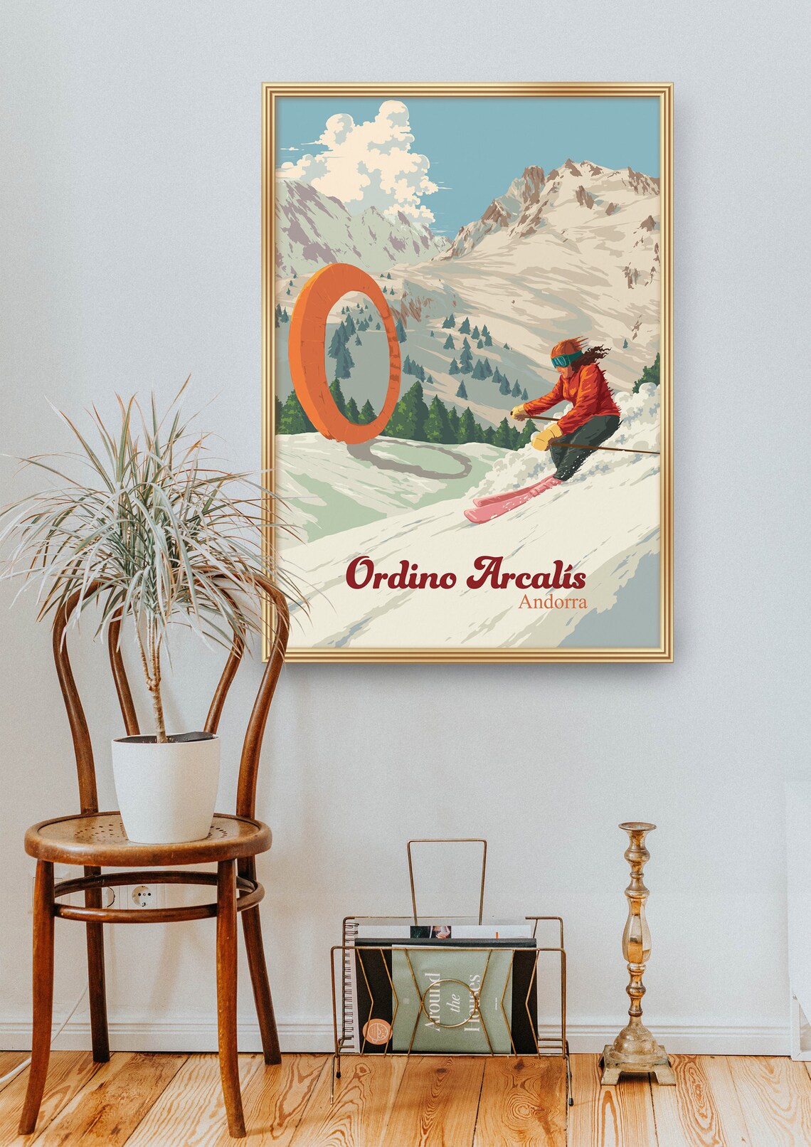 Ordino Arcalis Vintage Ski Resort Art Print - Image 2