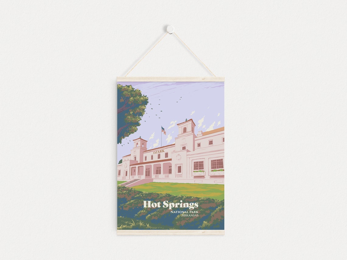 Hot Springs National Park Arkansas Historic Ozark Bathhouse Poster - Image 4
