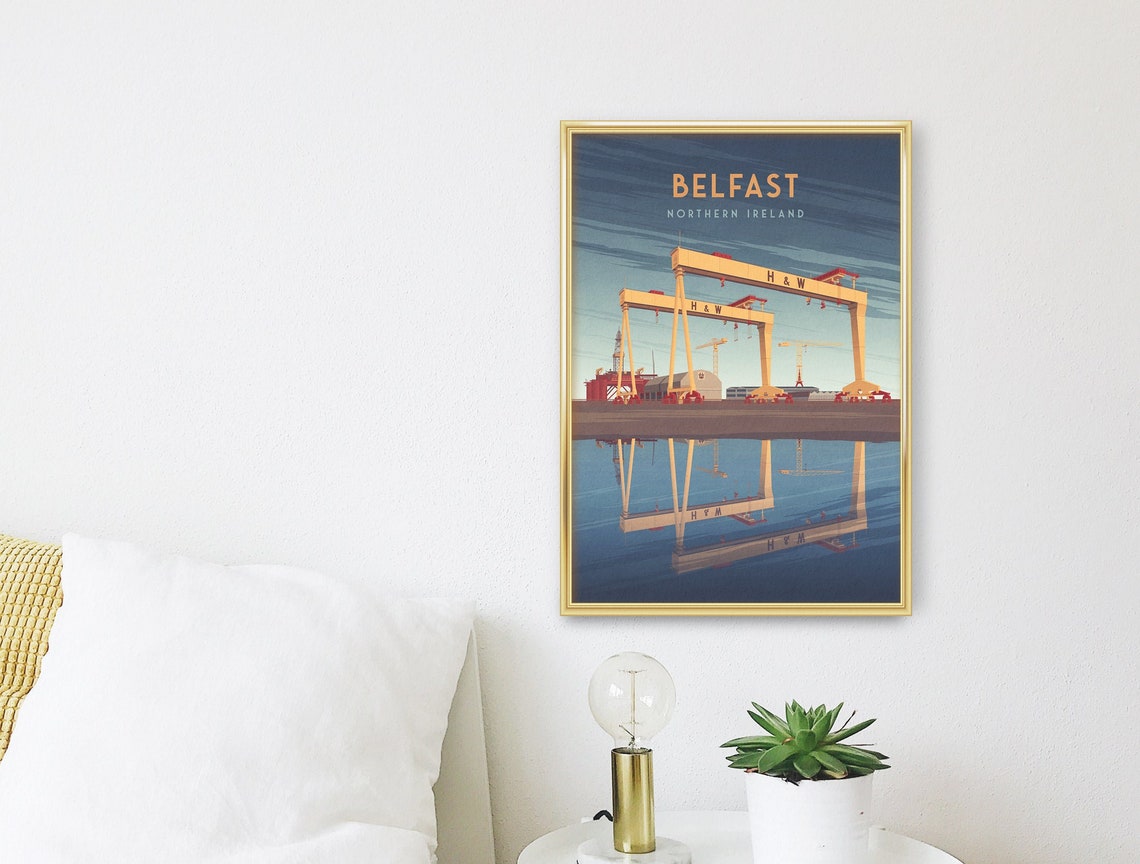 Belfast Samson and Goliath Harland Wolff Shipyard Cranes Poster - Image 3