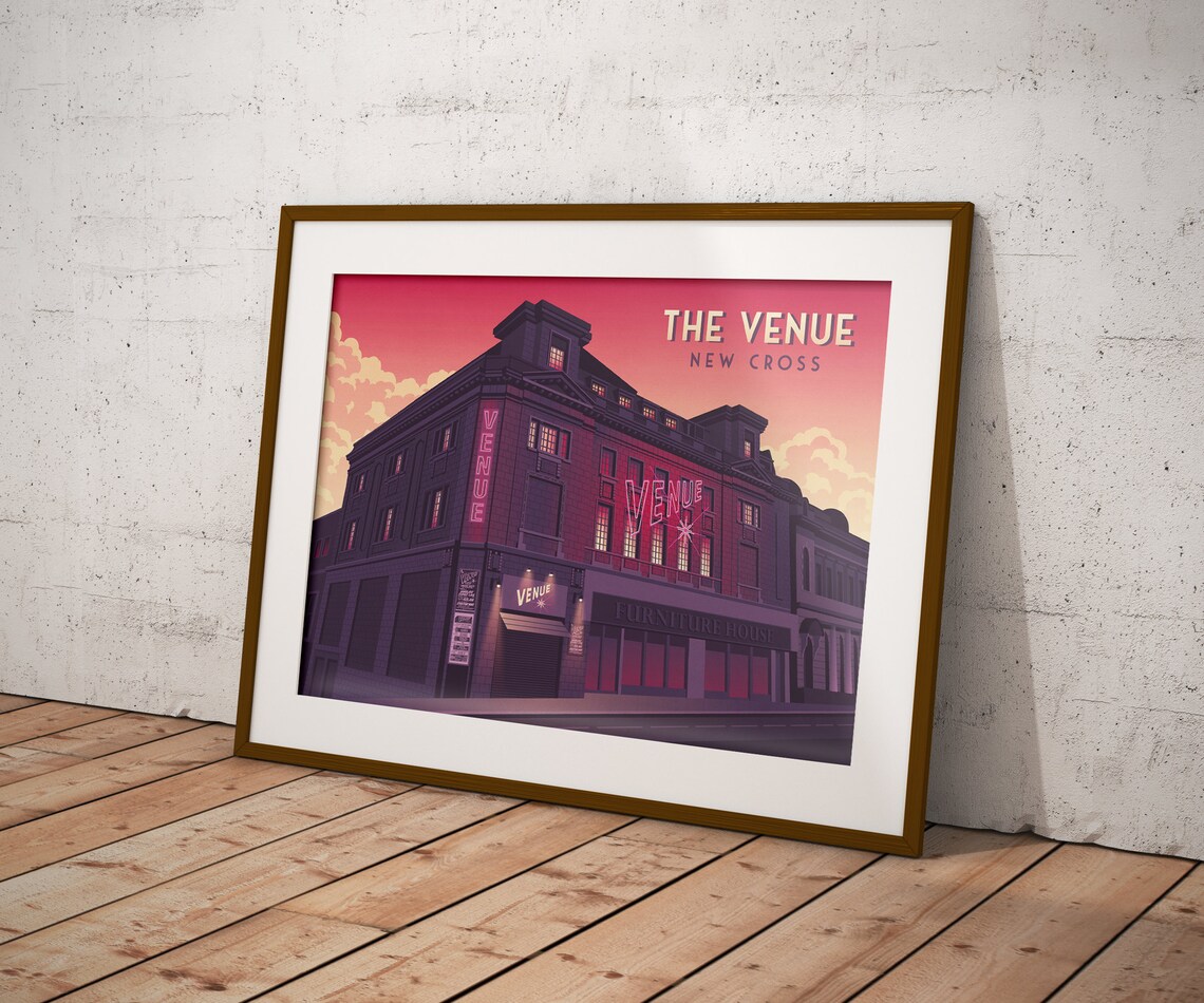 The Venue New Cross Nightclub Poster, London Travel Print - Image 3