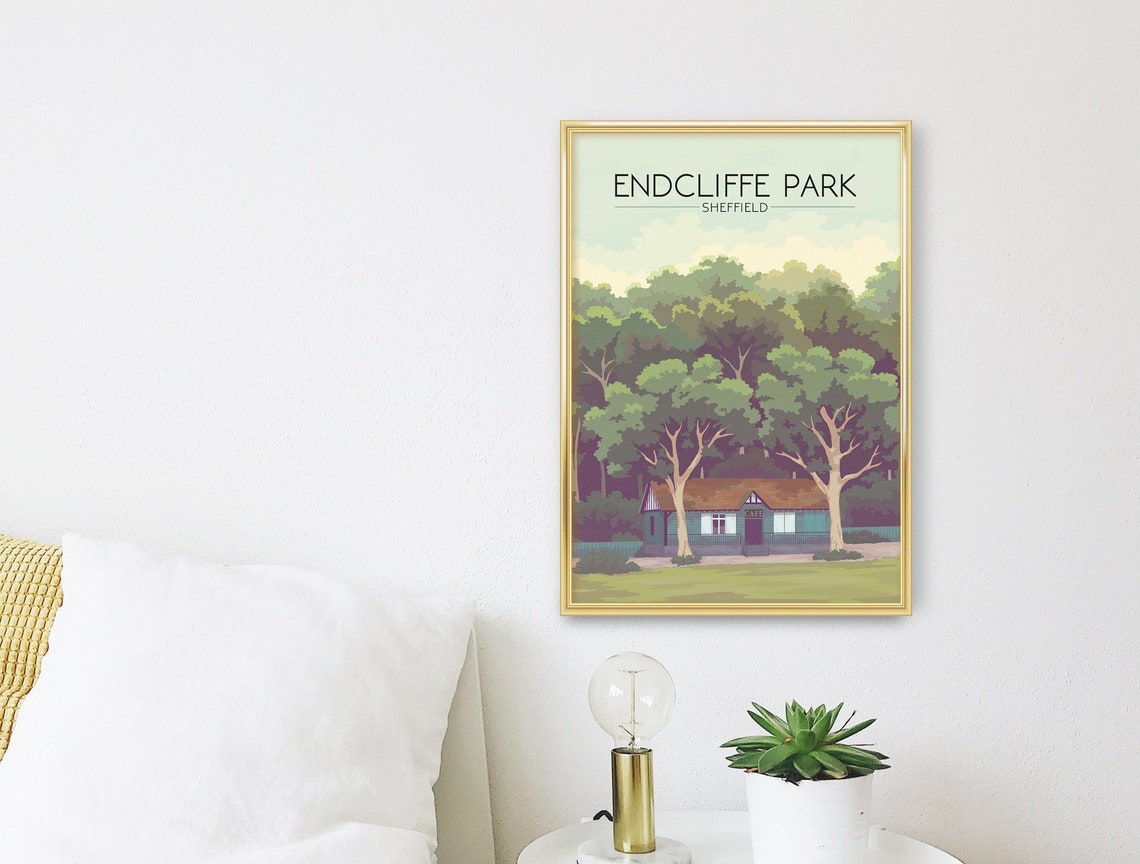 Endcliffe Park Sheffield Woodland Cafe Pavilion Woods Poster - Image 3