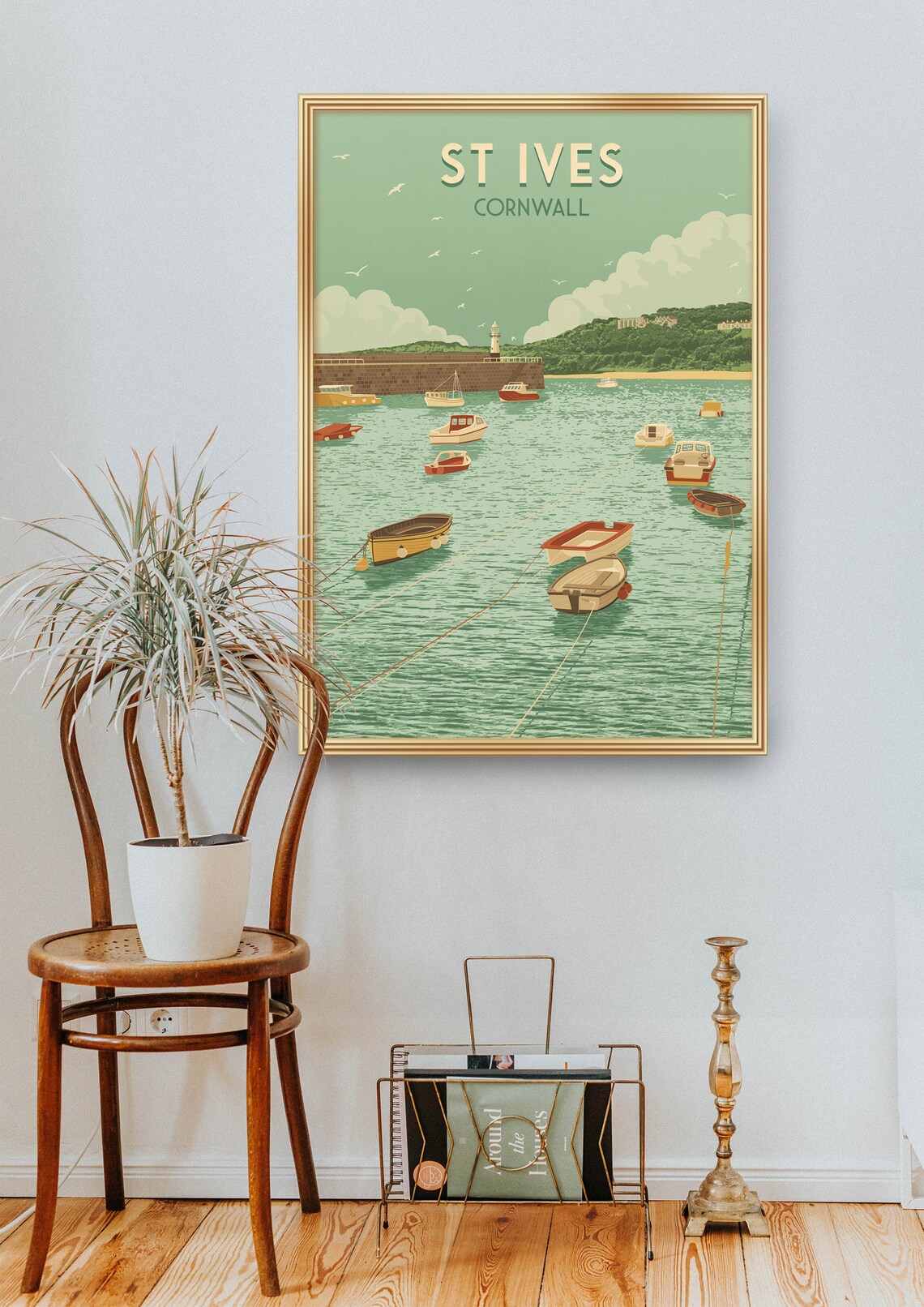 St Ives Cornwall Travel Poster, Seaside Travel Print - Image 2