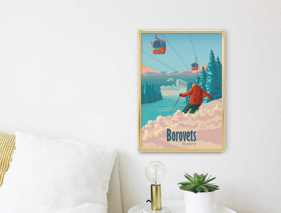 Borovets Ski Resort Travel Poster, Rila Mountains - Image 3