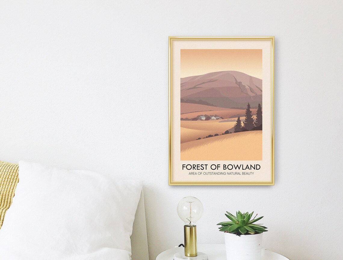 Forest Of Bowland AONB Vintage Travel Poster - Image 3