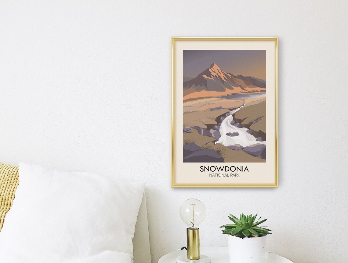 Snowdonia National Park Vintage Travel Poster, Wales - Image 3